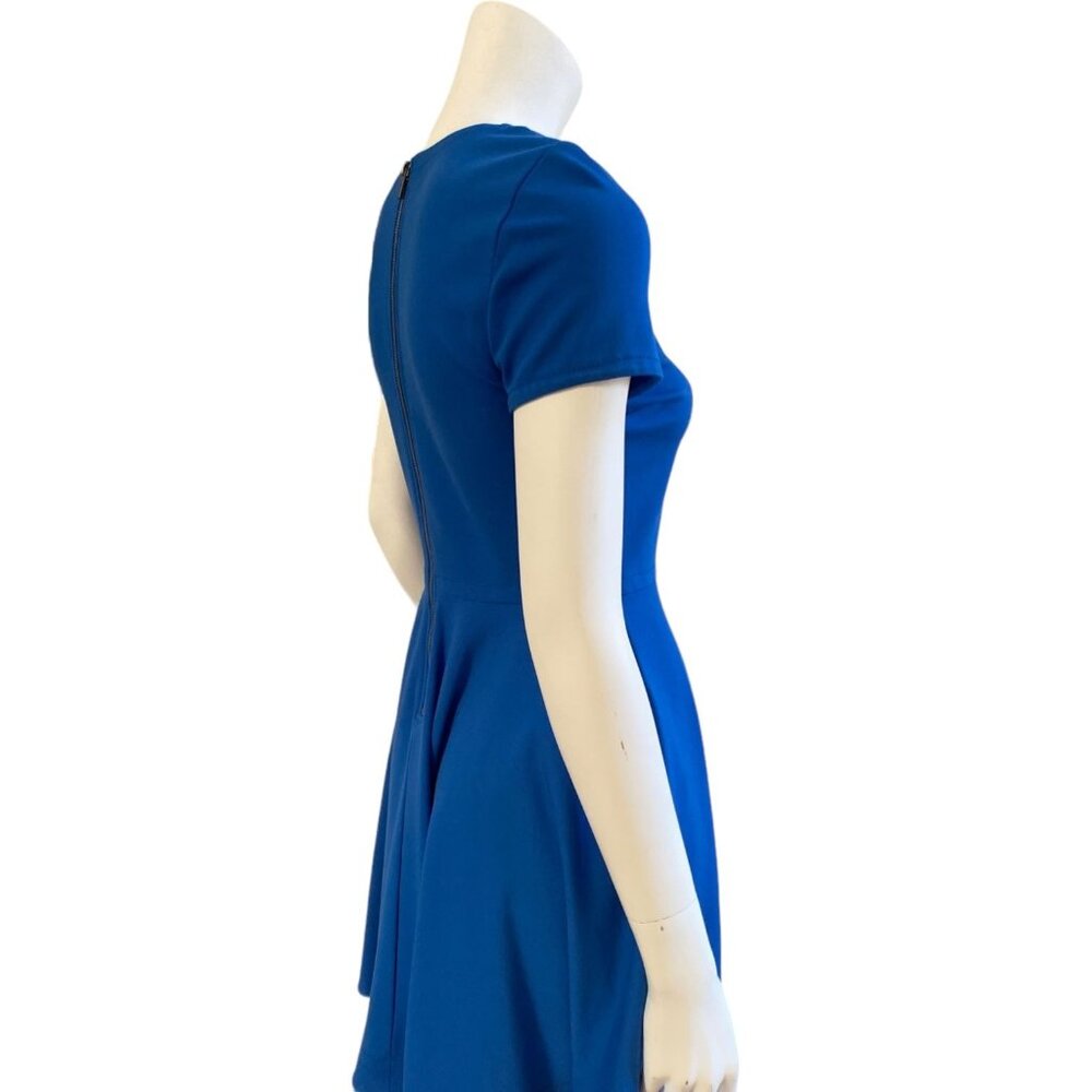 Diane Von Furstenberg Ivana Blue Short Sleeve Fit & Flare Dress,  Size 6 - Picture 5 of 16